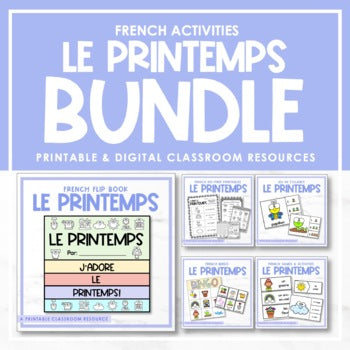 French Spring Activities Bundle | le printemps