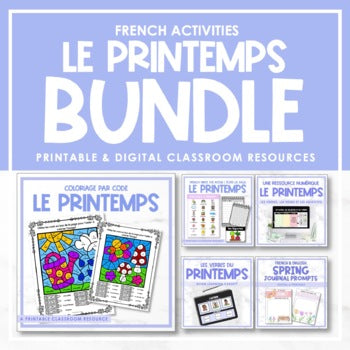 French Spring Activities Bundle | le printemps