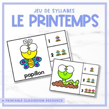 French Spring Syllables Game | le printemps