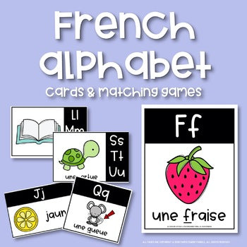 French Alphabet Cards, Posters & Matching Games | les affiches d'alphabet