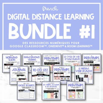 French Digital Distance Learning Bundle #1