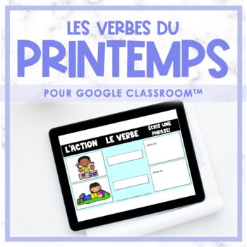 FRENCH Spring Verb Game - Les verbes du printemps for Google Classroom™