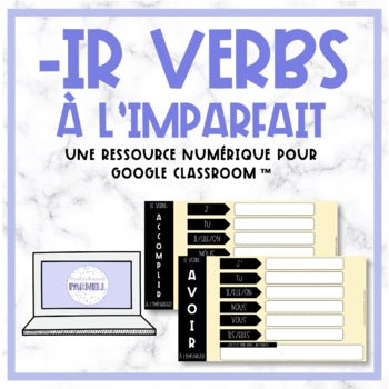 FRENCH -IR Verb Game (à l'imparfait) for Google Classroom - Distance Learning