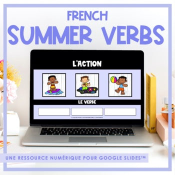 FRENCH Summer Verb Game - Les verbes de l'été for Google Classroom™