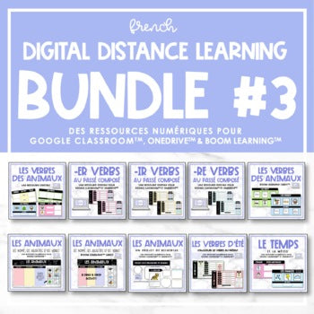 French Digital Distance Learning Bundle #3