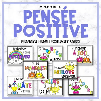 FRENCH Positivity Cards - les cartes de la pensée positive