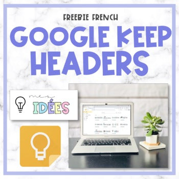 Free FRENCH Google Keep Headers