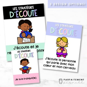 French Listening Strategies Posters | Les stratégies d'écoute