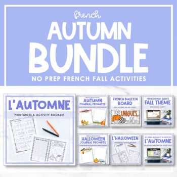 French Autumn & Halloween Activities Bundle | L'automne et l'Halloween
