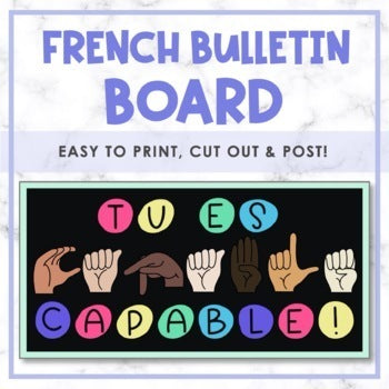 Tu es capable! | French Bulletin Board