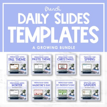 French Daily Slides | Monthly Bundle