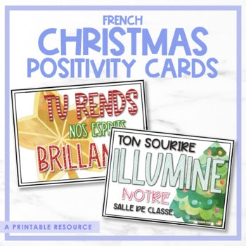 French Christmas Positivity Note Cards