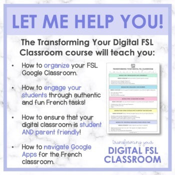 Transforming Your Digital FSL Classroom Course | Five Module Course