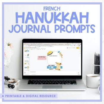 French Hanukkah Digital Journal Prompts | Distance Learning