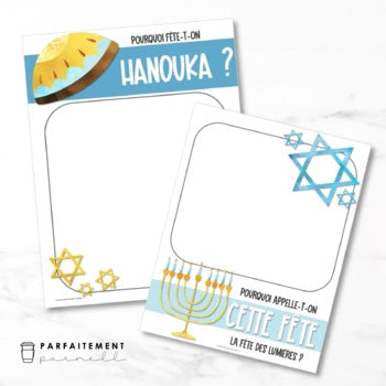 French Hanukkah Digital Journal Prompts | Distance Learning