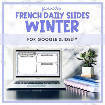 French Daily Slides | January Winter Theme