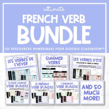 Ultimate French Digital Verb Bundle | Distance Learning