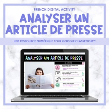 French News Article Writing Activity | Analyser un article de presse