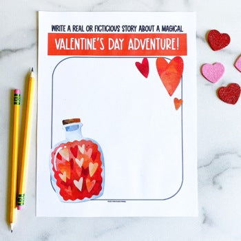 French & English Valentine's Day Digital Journal Prompts | Distance Learning