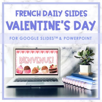 French Daily Slides | February Valentine's Day Theme