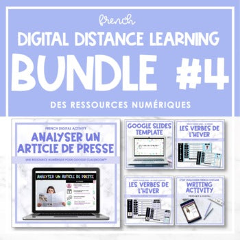 FRENCH Digital Distance Learning Bundle #4