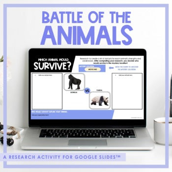 Battle of the Animals | Distance Learning Activity for Google Slides