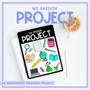 My Passion Project | A Printable & Digital Research Project | Distance Learning