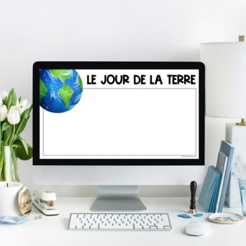 French Earth Day Themed Google Slides Template | Distance Learning