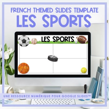 French Sports Themed Google Slides Template | Distance Learning