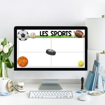 French Sports Themed Google Slides Template | Distance Learning