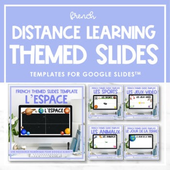 French Themed Google Slides Templates | Distance Learning