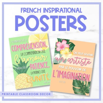 French Growth Mindset & Inspirational Posters - Volume 11 | Summer