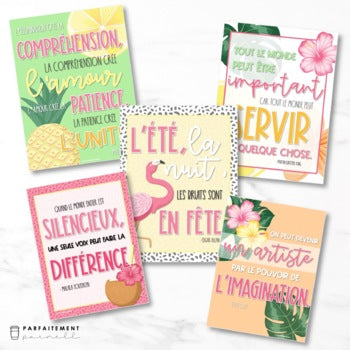 French Growth Mindset & Inspirational Posters - Volume 11 | Summer