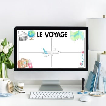 French Travel Themed Google Slides Template: le voyage | Distance Learning