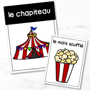 French Circus Vocabulary Posters | Printable & Digital | Distance Learning