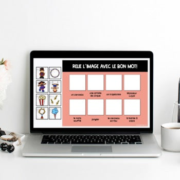 French Circus Drag & Drop Vocabulary Game | Digital Resource | le cirque