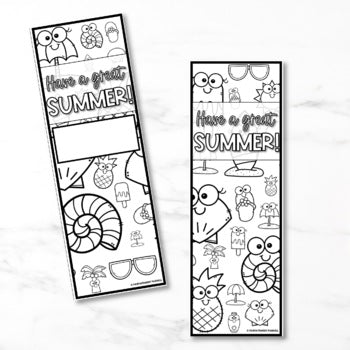 French & English Summer Bookmarks | L'été