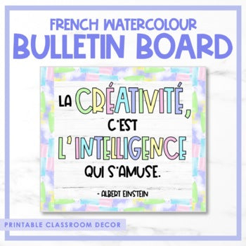 French Watercolour Bulletin Board