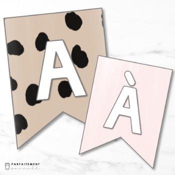 French Boho Animal A-Z Banner & Decorative Borders