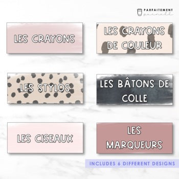 French Boho Animal Classroom Labels