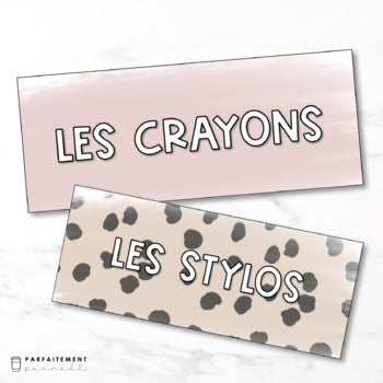 French Boho Animal Classroom Labels