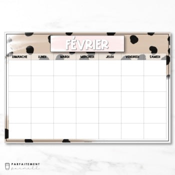 French Boho Animal Classroom Calendar