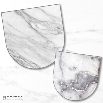 French Marble Decorative Banners | Editable