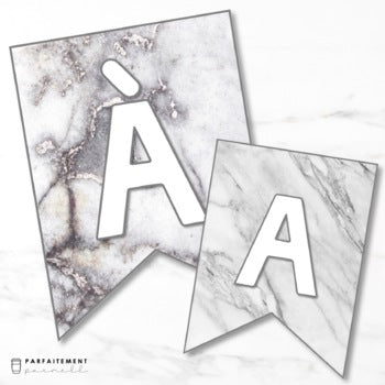 French Marble A-Z Banner & Decorative Borders