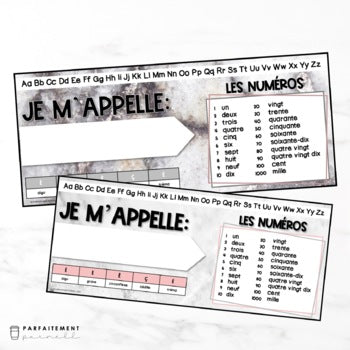 French Marble Desk Name Plate