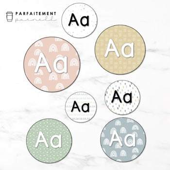 French Pastel Alphabet Word Wall Posters