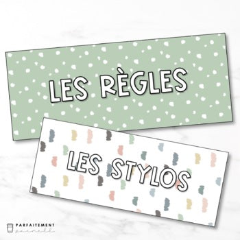 French Pastel Classroom Labels