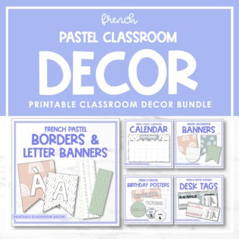 French Pastel Classroom Decor Bundle