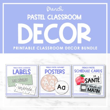 French Pastel Classroom Decor Bundle
