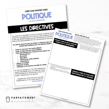 Crée ton propre parti politique | Printable & Digital Project